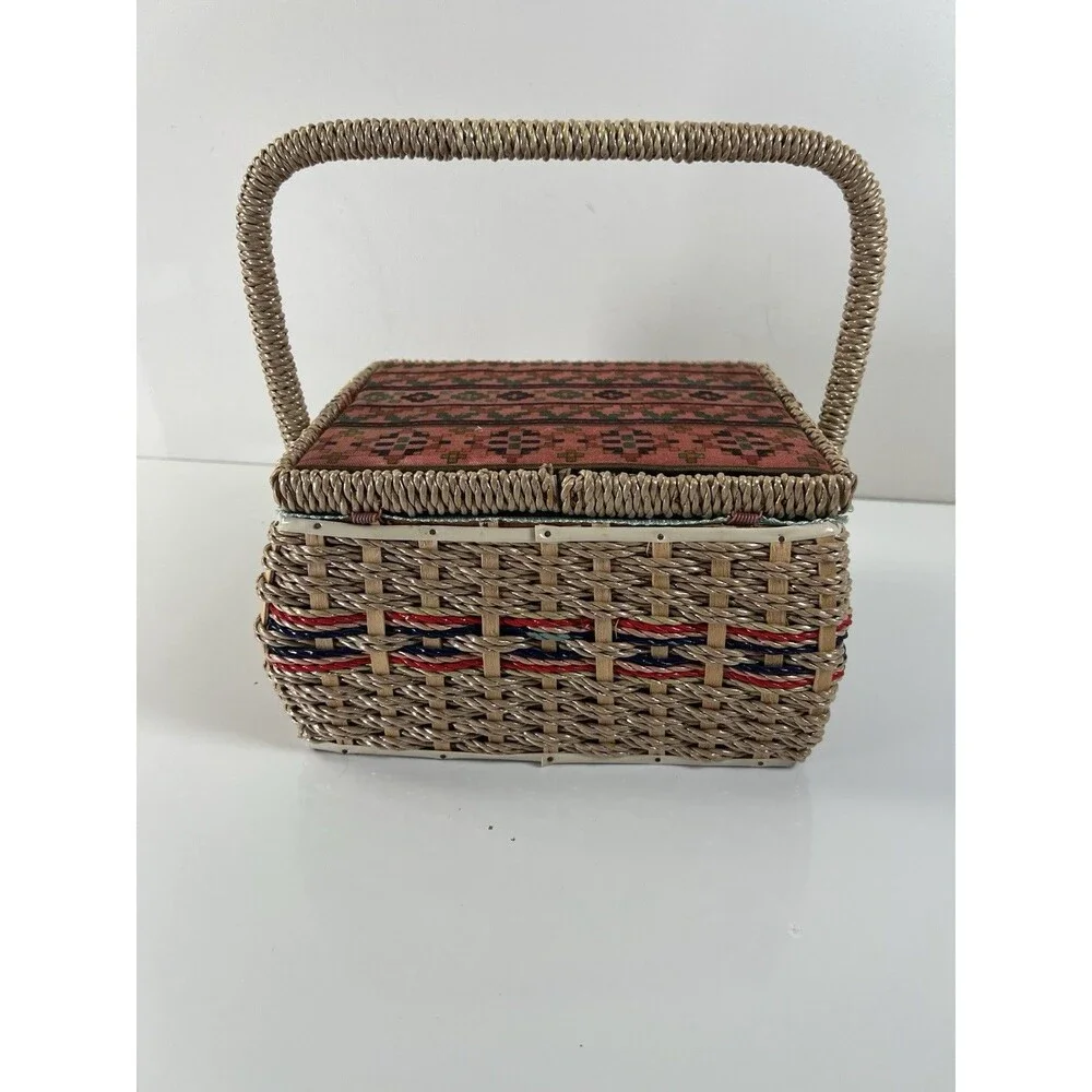 Vintage Singer Sewing Box Made In Japan 7401B Sewing Basket Mid Century MCM Gift